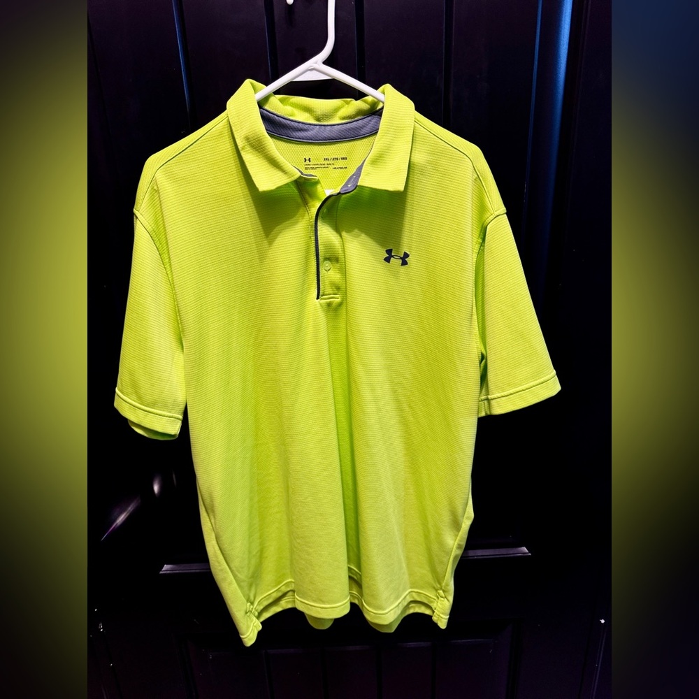 Under Armour Men's Bright Green Polo Shirt